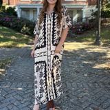 Midnight Mosaic Midi Dress
