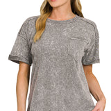 Halo snow washed relaxed fit tee