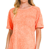 Halo snow washed relaxed fit tee