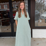 Mint Stripe Everyday Midi Dress