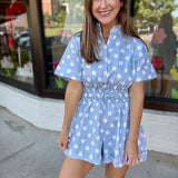 Pleased to Meet You Polka Dot Romper