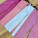 Frayed Hem Straight Leg Colored Denim