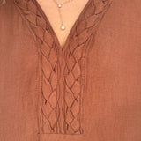 Brown Statement Blouse