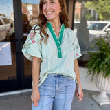 Fresh Pick Floral Stripe Top