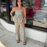 Falling For You Striped Set