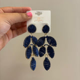 Woven Leaf Drop earrings