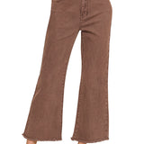 Vintage Acid Wash Frayed Bootcut Jeans