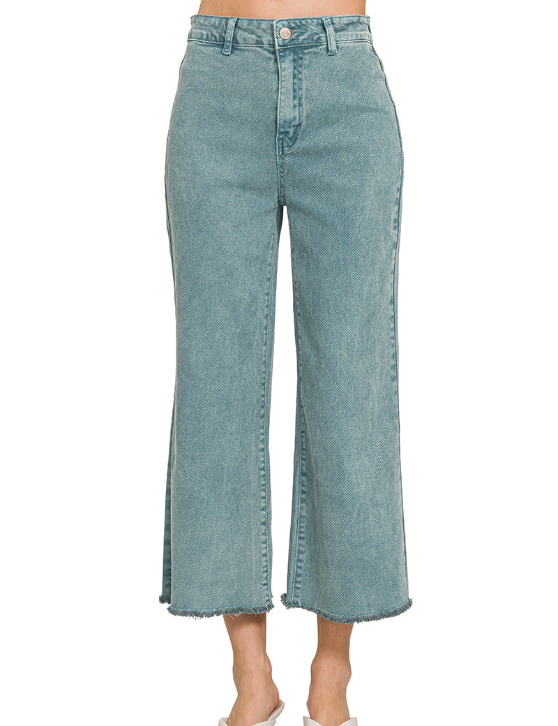 Acid Wash Denim Colored Pants