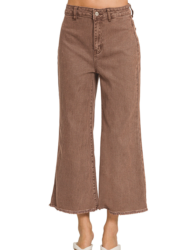 Acid Wash Denim Colored Pants
