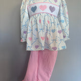 Sweetheart Bow Ruffle Girls Set