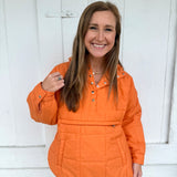 Pumpkin Spice Puffer Snap Pullover