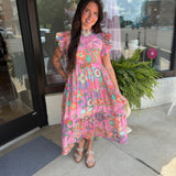 Patchwork Midi Dress