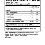Honey Free Elderberry Immune Support supplement facts