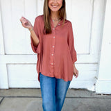 Terracotta Button Down
