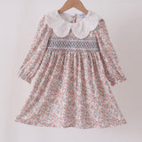 Floral Smocked Lace Dress