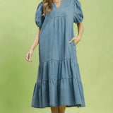 Southern Comfort Denim Midi Dress