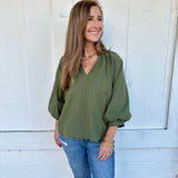 See Me Scallop Blouse