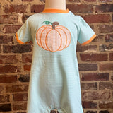pumpkin applique jellybean romper