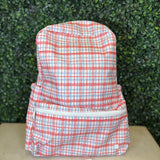Red Plaid TRVL backapck