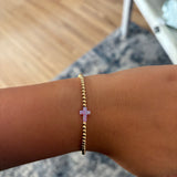 Light Pink Cross Bara Boheme bracelet