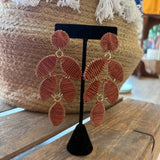 Woven Leaf Drop earrings