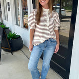 Sweetly Striped Ruffle Top