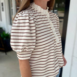 Sweetly Striped Ruffle Top