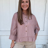 Pretty in Pinstripes Top