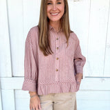 Pretty in Pinstripes Top
