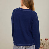 Navy State of Mind Ribbed Top