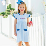 Let Freedom Ring Ruffle Pocket Dress