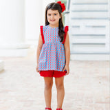 Patriotic Plaid Evie Short Set