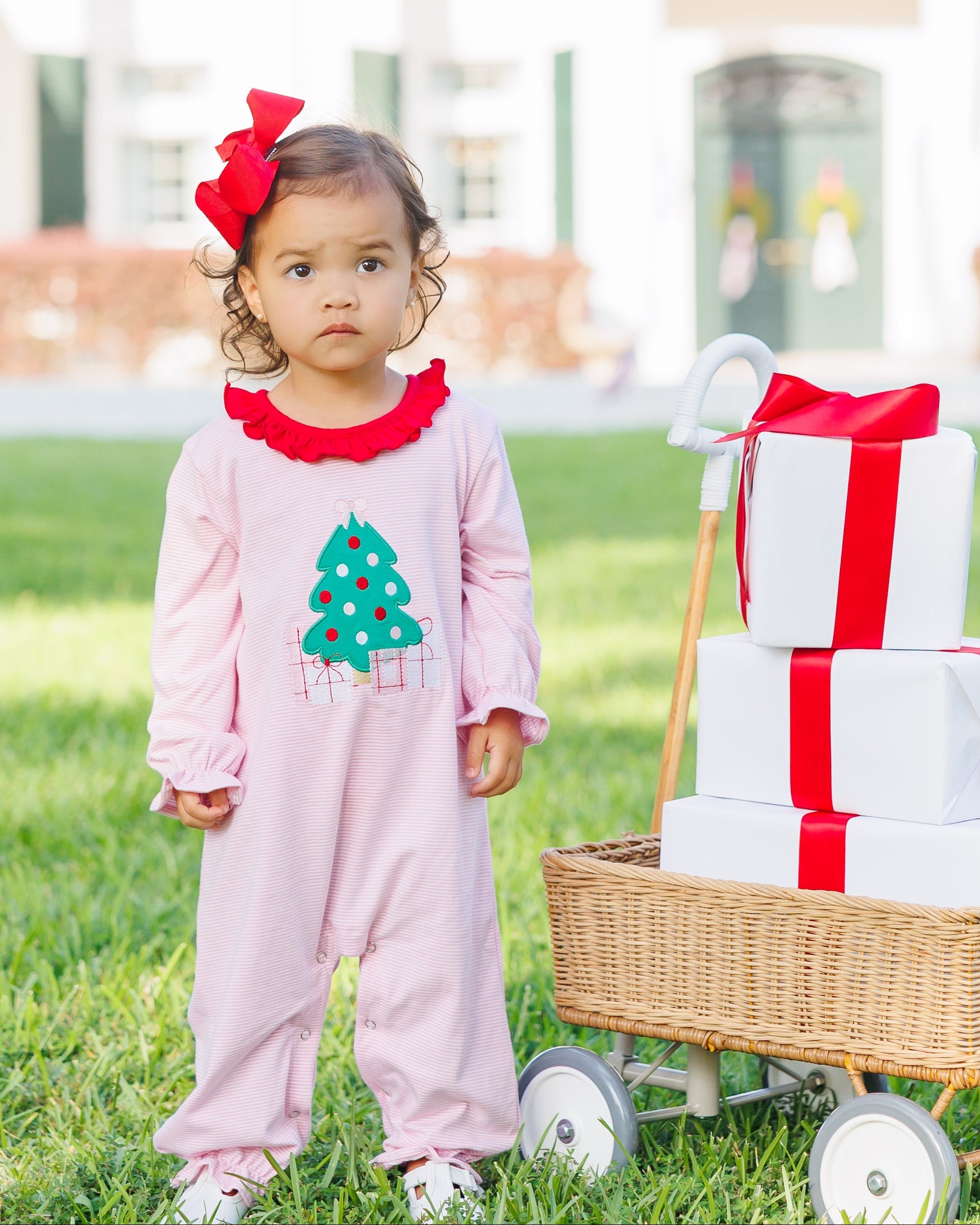 Underneath the Tree Ruffle Baby Romper