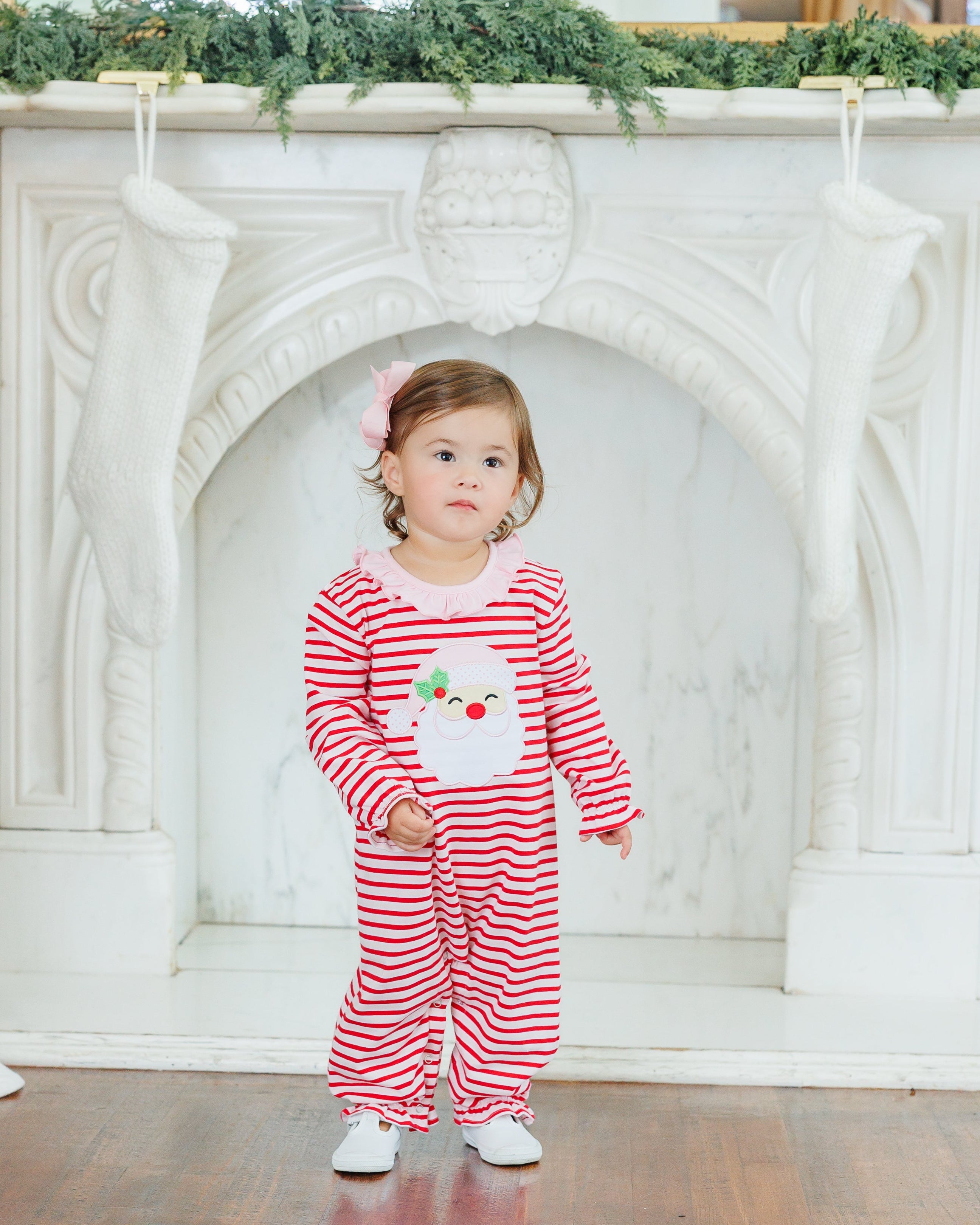 Jolly St. Nick Ruffle Baby Romper