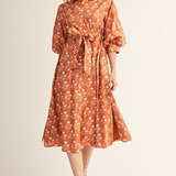 Harvest Honey Floral Shirt Dress