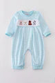 Farm Plaid Blue romper
