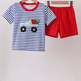 Red Apple Truck Appliqué Set