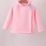 Pink Fleece Bow Coat