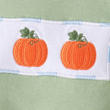 Blue Pumpkin Embroidery Gingham pants Set