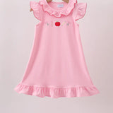 Pink Apple Ruffle Dress