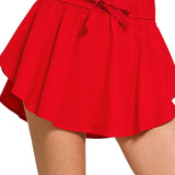 Soft woven active skorts