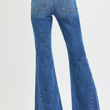 Risen Mid Rise Flare Side Seam Detailing Jeans - Stretchy