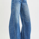 Slouchy Barrel Curvy Sideseam Jeans - RISEN