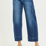 Slouchy Cropped Barrel Jeans - RISEN