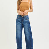 Slouchy Cropped Barrel Jeans - RISEN