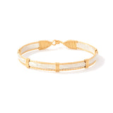 Purpose Bracelet - Sterling Silver Bar with 14K Gold Artist Wire / 6.5" - XS