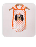 Orange Tennessee Dog Appliqué Bubble