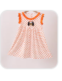 Orange Tennessee Dog Appliqué Dress