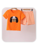 Orange Tennessee Dog Appliqué Set - Boys