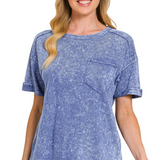 Halo snow washed relaxed fit tee